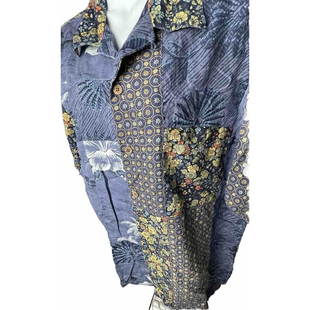 TOMMY BAHAMA Men's S/S Shirt, Sewn Patchwork Pattern,‎ XL - Picture 7 of 11